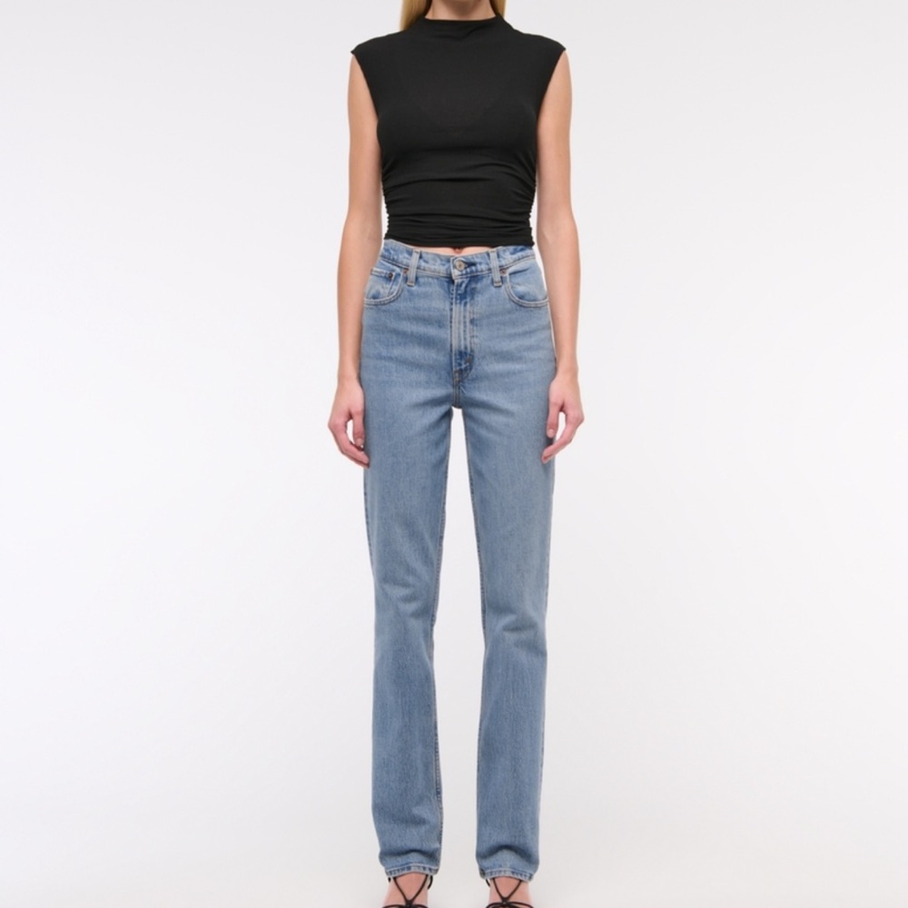 Abercrombie ultra high rise straight